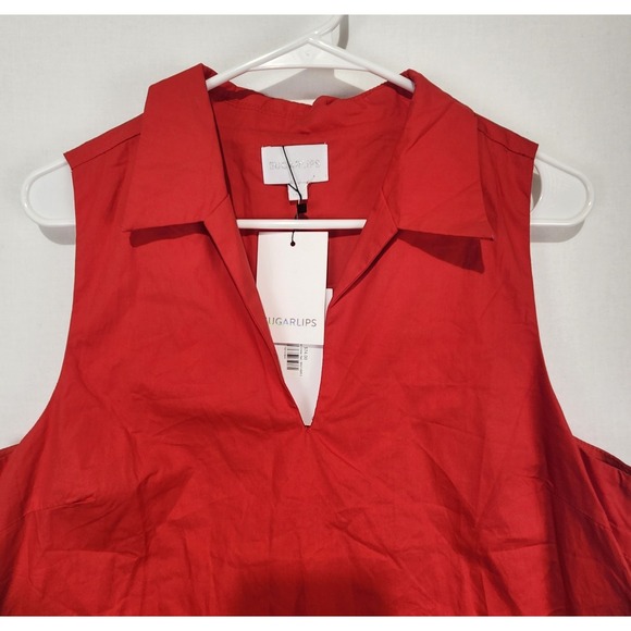 Sugar Lips Women's Ellen Preppy Dress Red Size M - Picture 4 of 9